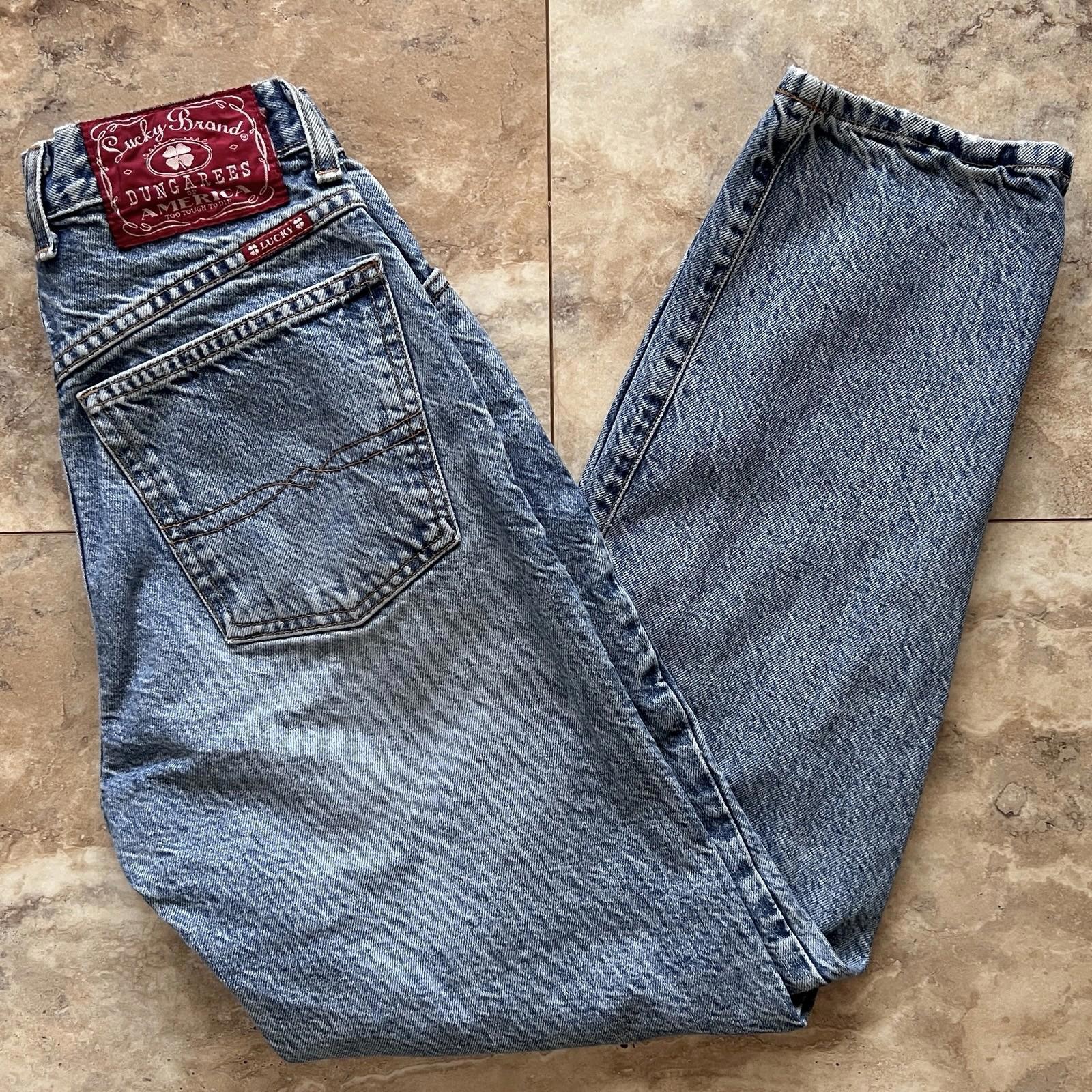 Lucky Brand Usa Light Wash Y2k Vintage 81 Relaxed Straight 28x29 Blue Jeans